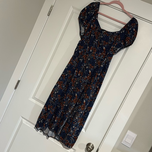 Idyllwind Women’s Beth Ditsy Print Puff Sleeve Midi Dress Red White Blue XL - Picture 5 of 11